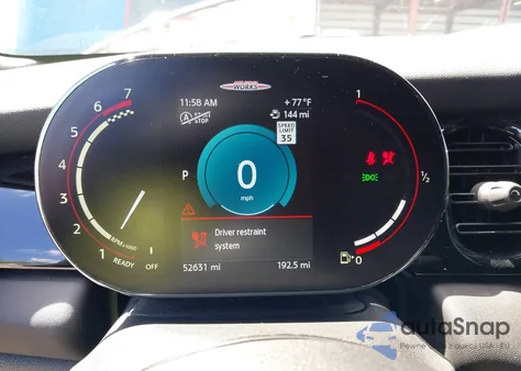 2022 Mini Convertible John Cooper Works z USA, uszkodzony, nr VIN WMW63DL0XN3P15732